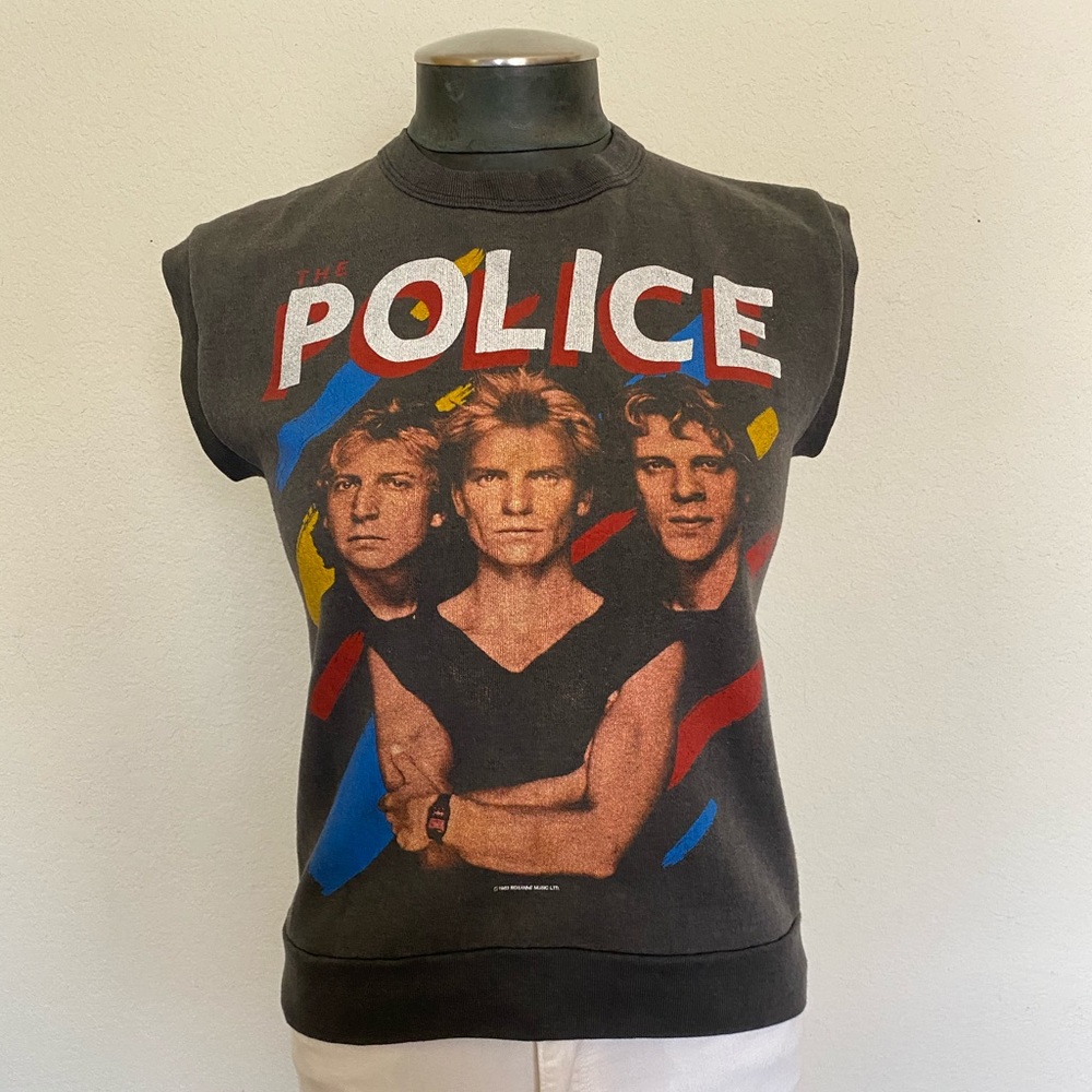 RARE 80’s Vintage Police Band Tour Sleeveless Sweatshirt